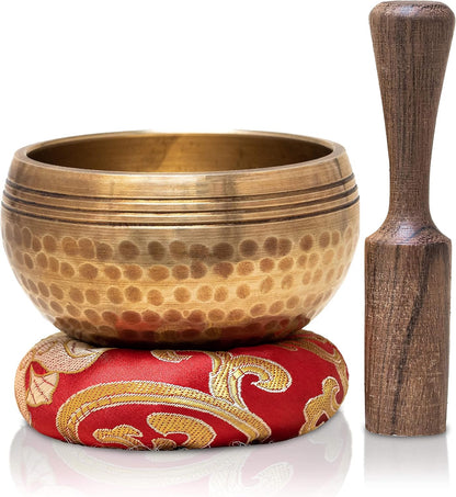 HIMALAYAN HEALING® Tibetan Singing Bowls Set~ Meditation Sound Bowl hand Hammered in Nepal For Yoga, Meditation, Mindfulness, Healing & Chakra balancing~
