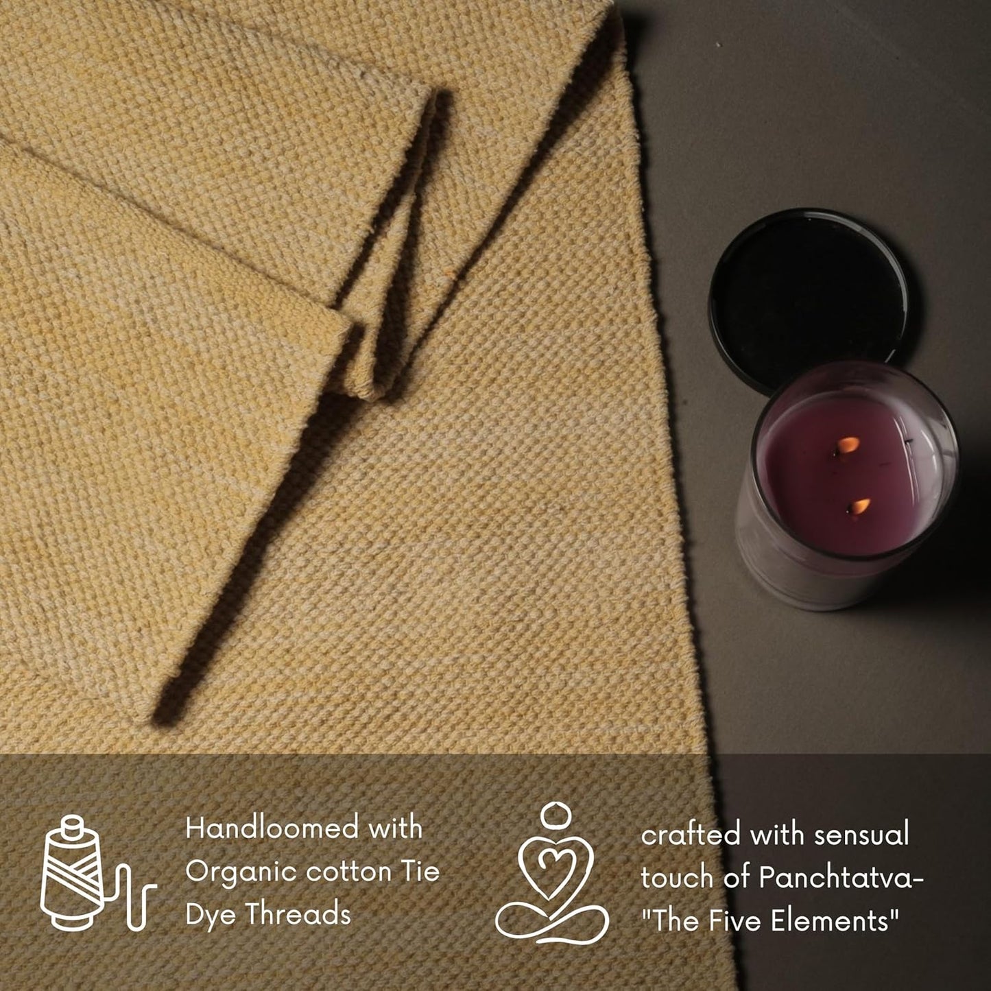 Trade Star Organic Cotton Yoga Mat Handloomed Meditation Rug Inches Perfect Size Mat Travel Mat for Indoor/Outdoor Use 72"L x 24"W Highly Absorbent Reversible Yoga Rug Tie Dye Yoga Mat for Exercise