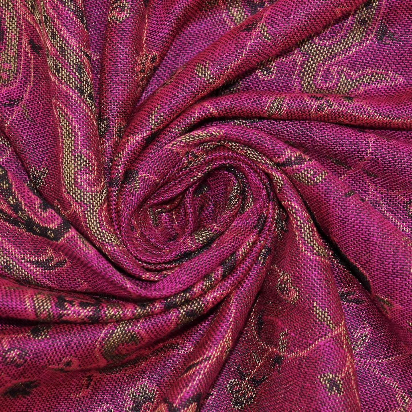 Ciormis Two Tone Silky Paisley Pashmina Shawl Scarf,Soft Women's Rave Jacquard Pashminas Wrap Scarves