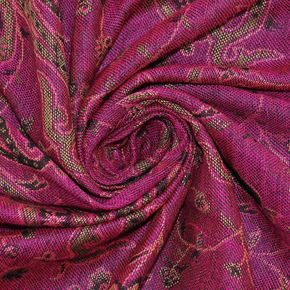 Ciormis Two Tone Silky Paisley Pashmina Shawl Scarf,Soft Women's Rave Jacquard Pashminas Wrap Scarves