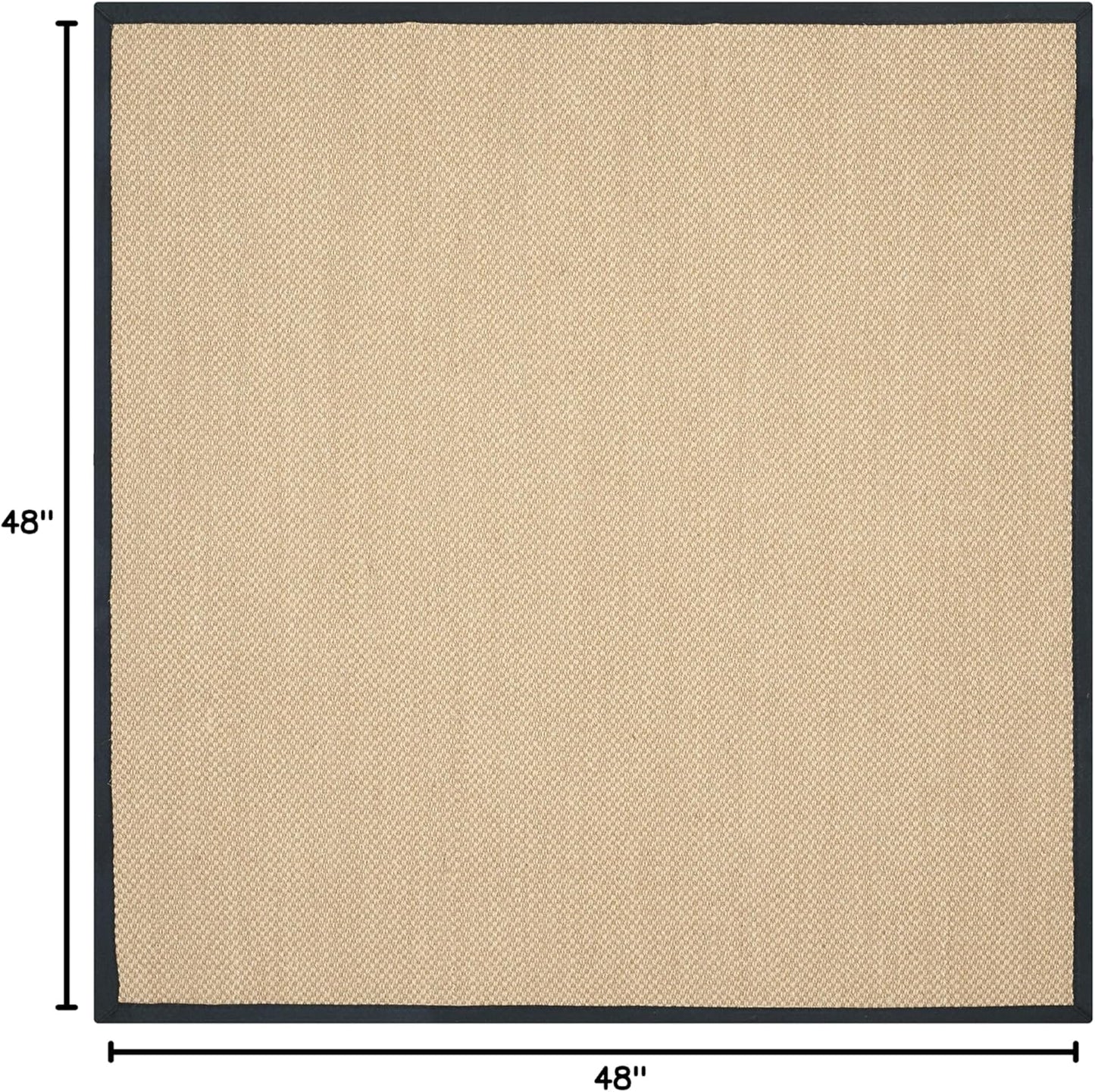 SAFAVIEH Area Rug 11x15 - Natural Fiber Collection - Large - Maize & Linen Color, Sisal, Woven Design with Border (NF141B) - Colors B