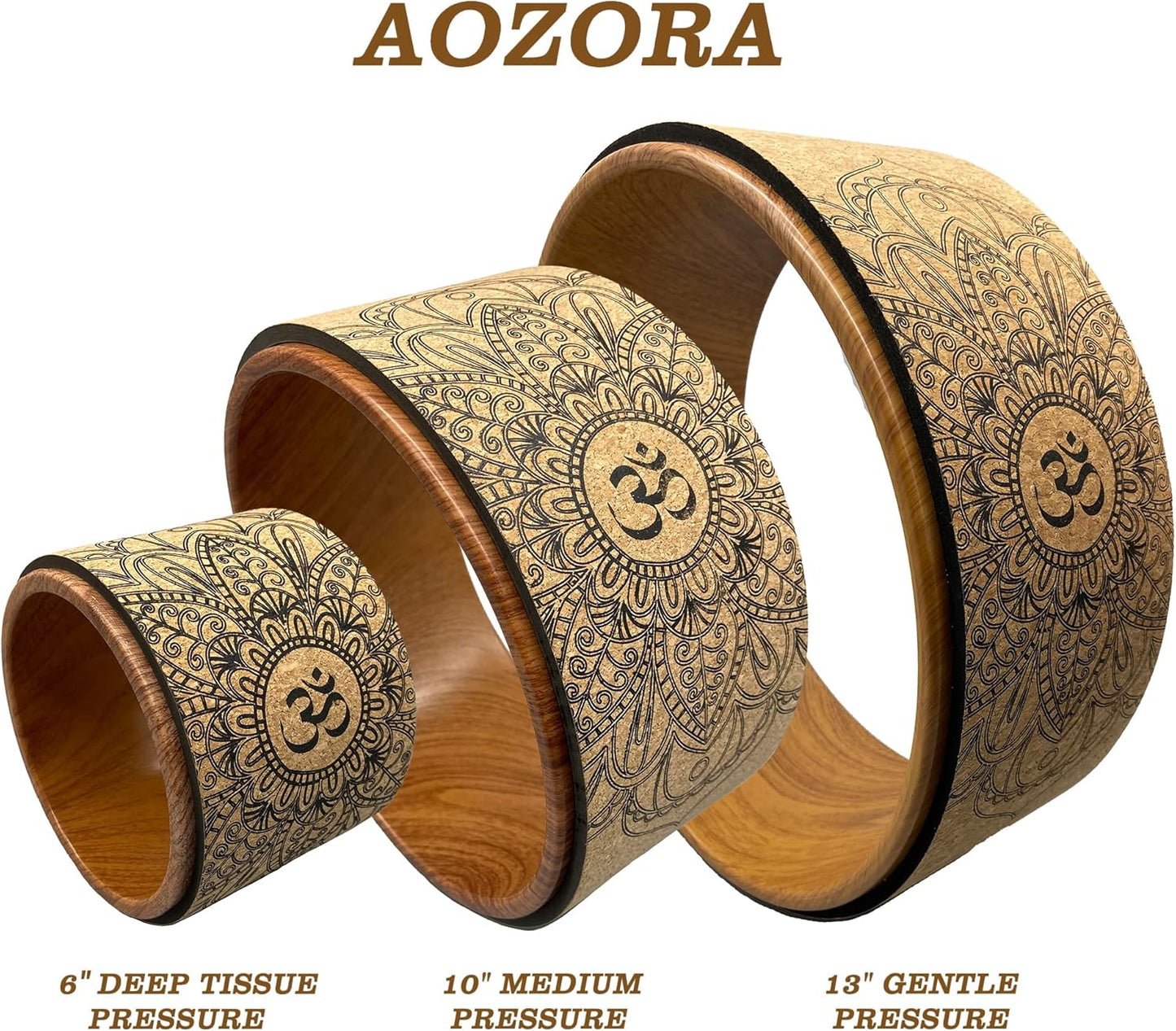 Aozora Yoga Wheel 13" with Most Detailed Book Step by Step Guide on How to Do 30+ Poses,! Perfect for Stretching and Improving Backbends