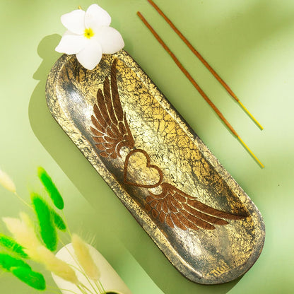 raajsee Wooden Brown Incense Holder -Incense Burner Holder –Ash Catcher - Incense Stick Holder - Meditation & Yoga - Great Gift for Any Occasion Size 11x4 inch