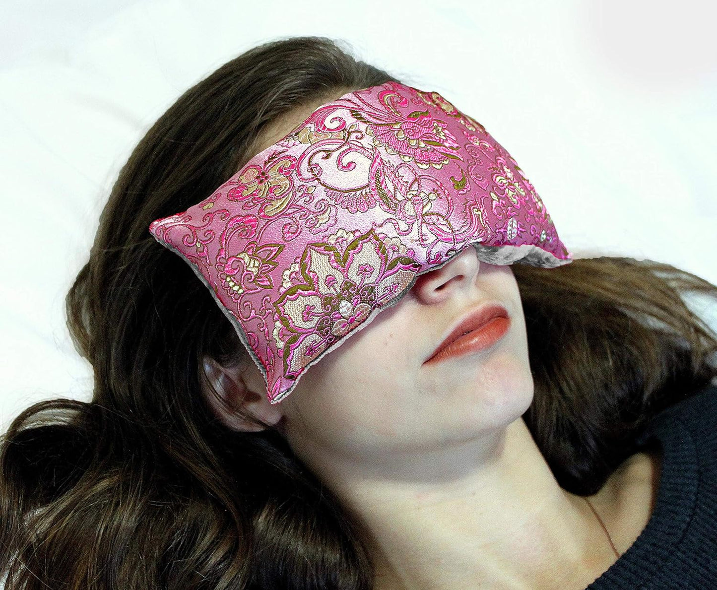Handmade Luxe Serenity Eye Pillow - All-Natural Flaxseed - Unscented or Lavender Scented – Weighted Eye Mask for Yoga, Meditation, Hot & Cold Therapy