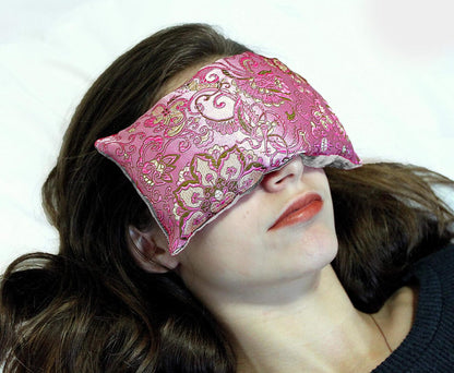 Handmade Luxe Serenity Eye Pillow - All-Natural Flaxseed - Unscented or Lavender Scented – Weighted Eye Mask for Yoga, Meditation, Hot & Cold Therapy