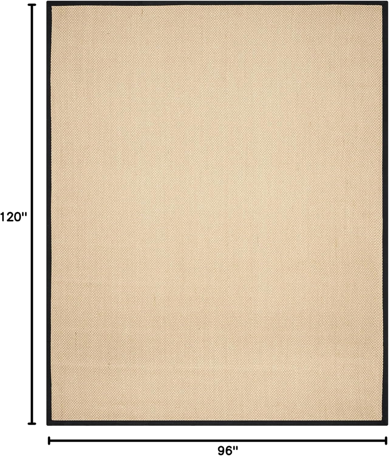 SAFAVIEH Area Rug 11x15 - Natural Fiber Collection - Large - Maize & Linen Color, Sisal, Woven Design with Border (NF141B) - Colors A