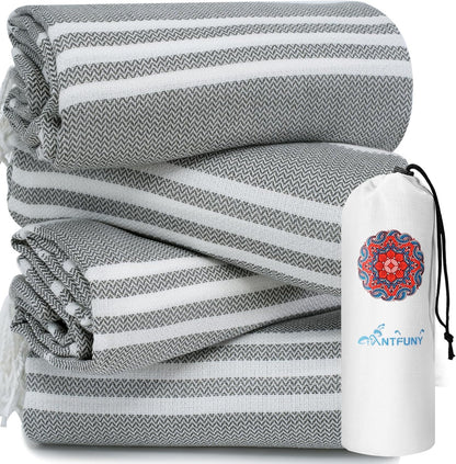 Antfuny Turkish Beach Towels Vacation Essentials Quick Dry Sand Free Oversized Bath Pool Swim Towel Extra Large XL Blanket Adult Travel Cruise Accessories Must Haves Clearance Stuff Necessities - Colors C