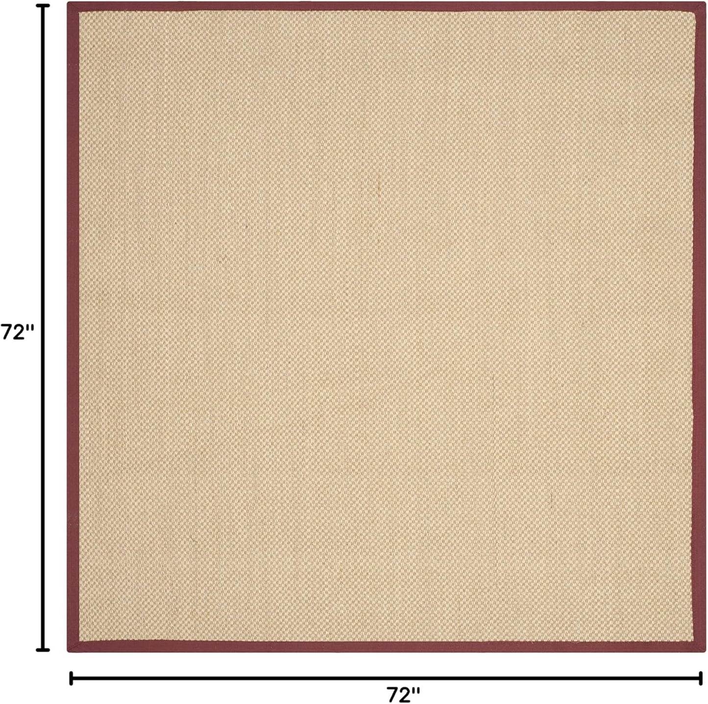 SAFAVIEH Area Rug 11x15 - Natural Fiber Collection - Large - Maize & Linen Color, Sisal, Woven Design with Border (NF141B) - Colors A