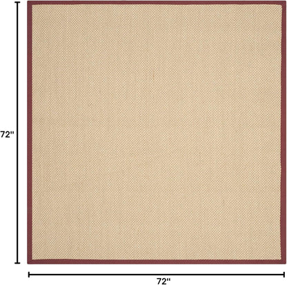 SAFAVIEH Area Rug 11x15 - Natural Fiber Collection - Large - Maize & Linen Color, Sisal, Woven Design with Border (NF141B) - Colors A