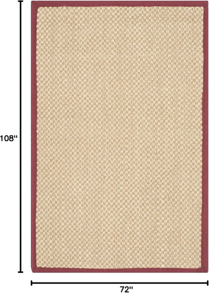 SAFAVIEH Area Rug 11x15 - Natural Fiber Collection - Large - Maize & Linen Color, Sisal, Woven Design with Border (NF141B) - Colors B