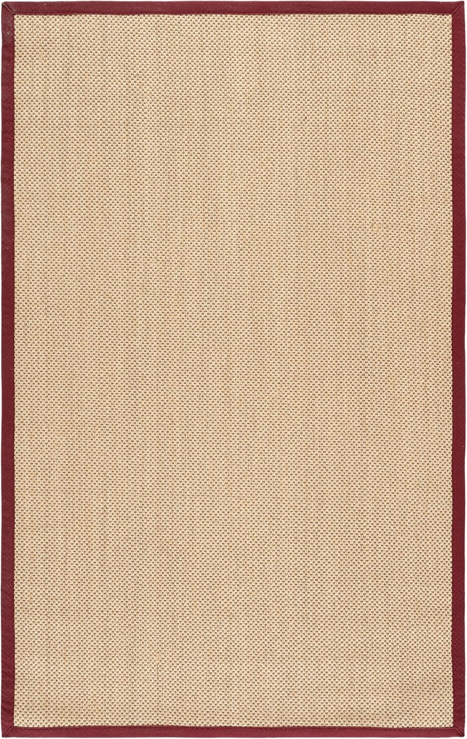 SAFAVIEH Area Rug 11x15 - Natural Fiber Collection - Large - Maize & Linen Color, Sisal, Woven Design with Border (NF141B) - Colors A