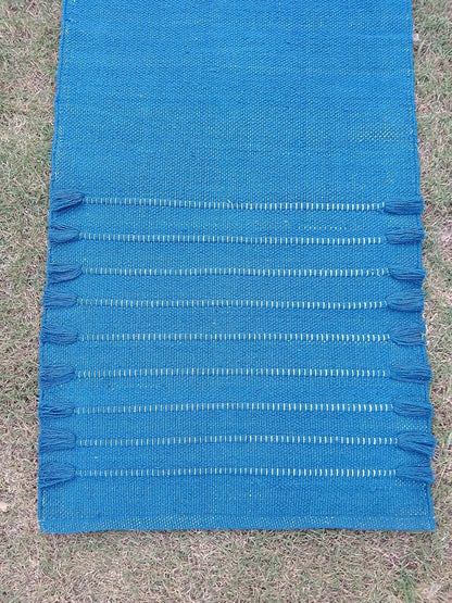 Jaipur art & Rugs Organic Cotton Yoga Mat - Eco-Friendly Hand-Woven Rug - Non Slip & Thick (24”x72”x5mm) for Everyday Fitness at Home - Comfortable Extra-Long