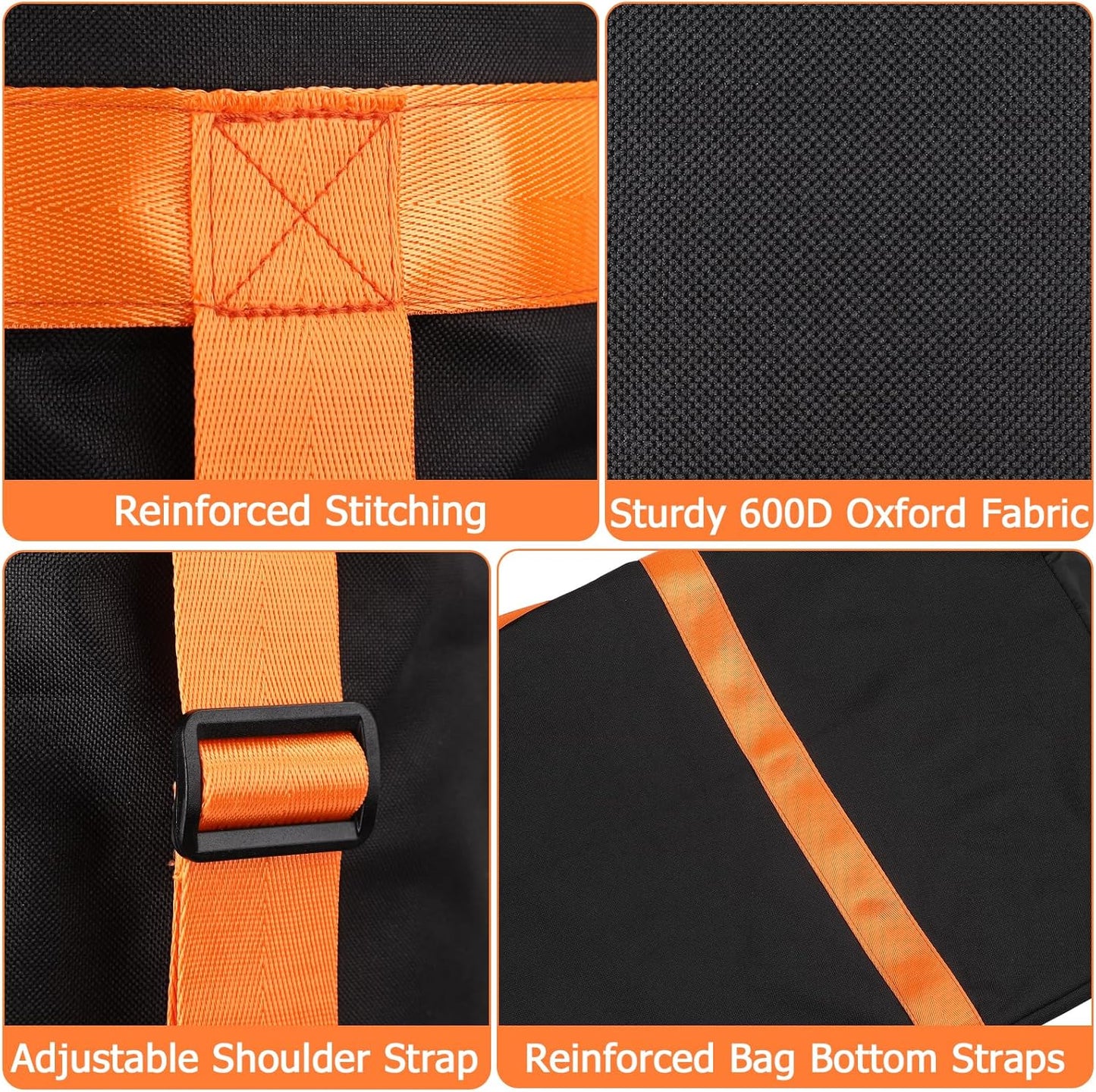 TOBWOLF Extra Large Portable Chair Bag, 51"x11" Folding Camping Chair Storage Bag with Shoulder Strap, Heavy Duty Carrying Sack for Foldable Outdoor Lawn Fishing Chairs, Hammock, Tent, Yoga Mat