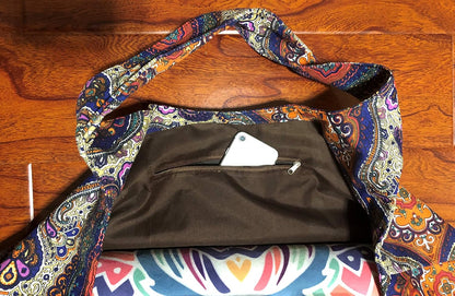 Aozora Yoga Mat Bag Large Yoga Mat Tote Sling Carrier with Pockets Fits Mats with Multi-Functional Storage Pockets Light and Durable