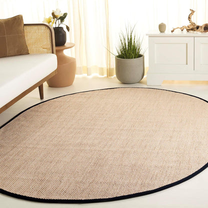 SAFAVIEH Area Rug 11x15 - Natural Fiber Collection - Large - Maize & Linen Color, Sisal, Woven Design with Border (NF141B) - Colors B