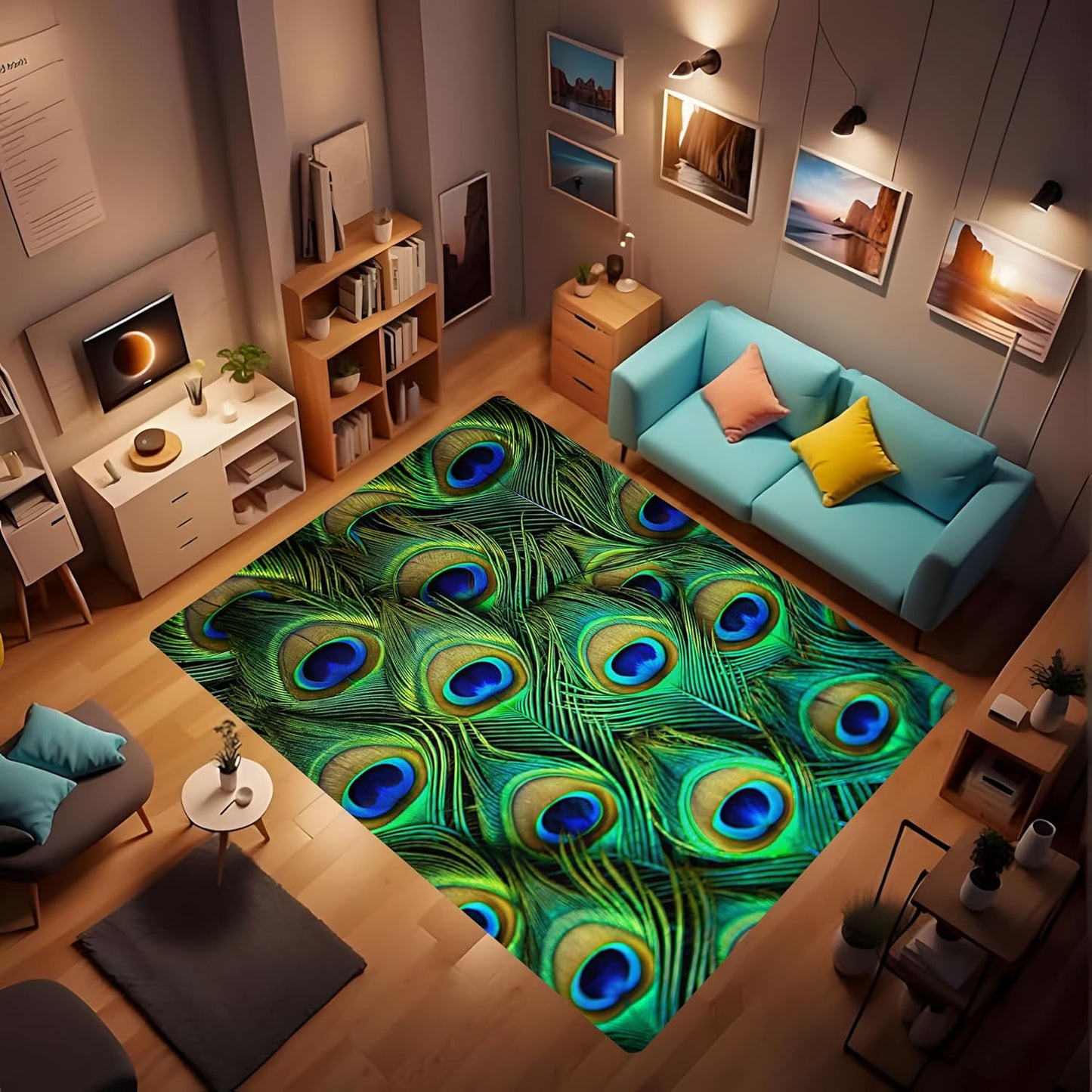 Butterfly Carpet Area Rug - Lovely Butterflies Printed Carpets for Kids Butterfly Theme Living Room Indoor Bedroom Decor Soft Polyester Yoga Mat 2'x3'