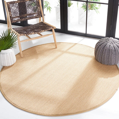 SAFAVIEH Area Rug 11x15 - Natural Fiber Collection - Large - Maize & Linen Color, Sisal, Woven Design with Border (NF141B) - Colors A