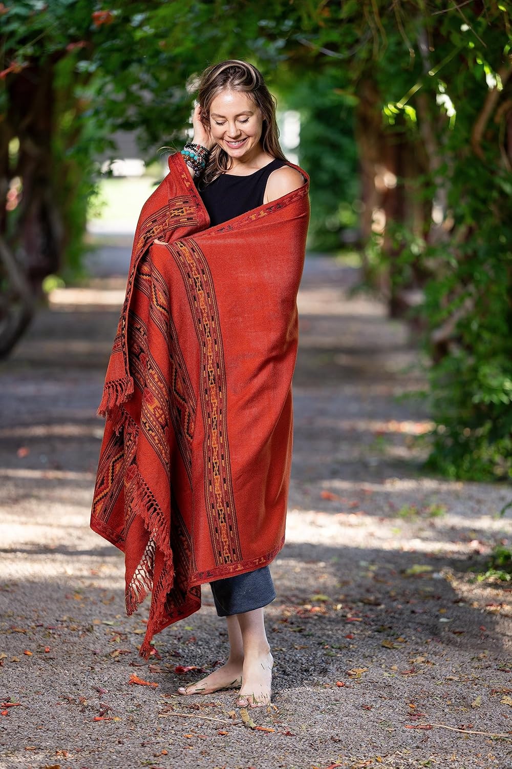 Meditation Shawl or Blanket, Exotic Shawl/Wrap, Oversize Scarf or Stole. Unisex