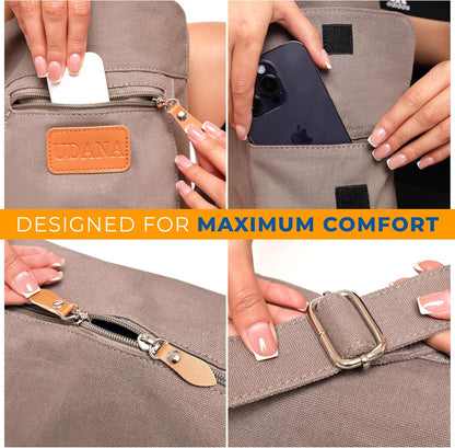 UDANA Canvas Yoga Mat Bag for Women & Men, Full-Zip Carrier with 3 Pockets & Adjustable Strap, Stylish Gym & Pilates Bag – Available in Multiple Sizes