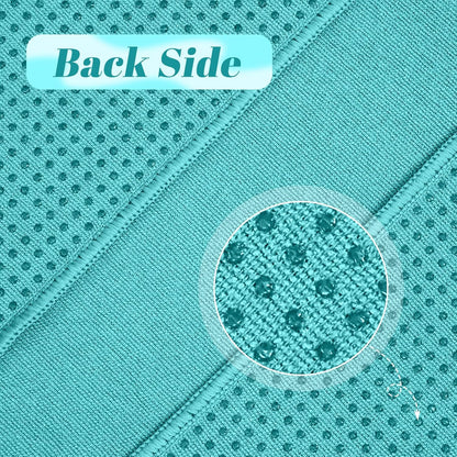 Hot Yoga Towel Non Slip- Microfiber Yoga Mat Towel for Hot Yoga, Pilates and Fitness 72" x 24", Sky Blue