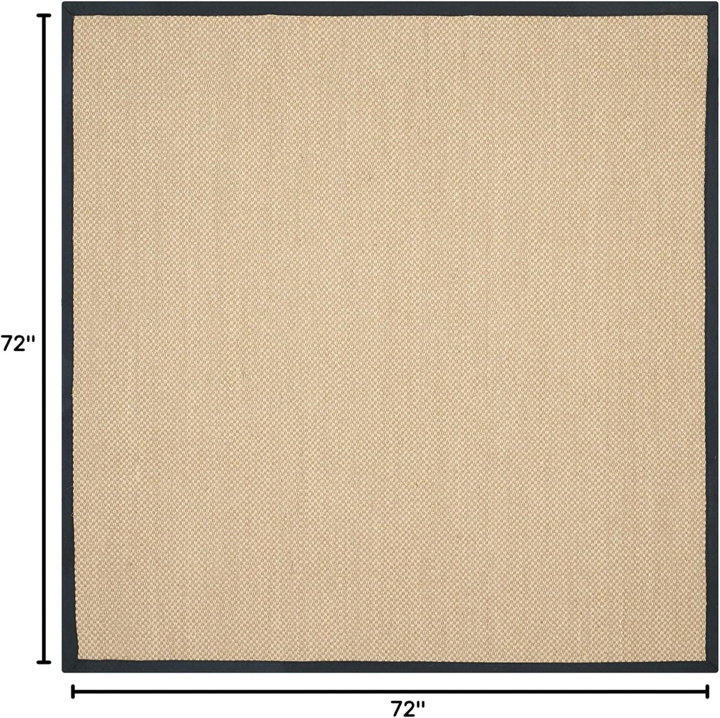 SAFAVIEH Area Rug 11x15 - Natural Fiber Collection - Large - Maize & Linen Color, Sisal, Woven Design with Border (NF141B) - Colors A
