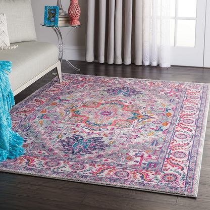Nourison Home Passion Teal Multicolor 9' x 12' Area Rug - Easy Clean, Non Shedding, Bed Room, Living Room, Dining Room, Kitchen (9' x 12')