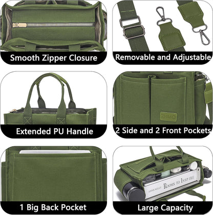 ZHMO Canvas Tote Bag for Women,Women's Bags Crossbody Bags Work Laptop Tote Bag Large Handbags Purse for Travel Nurse Teacher