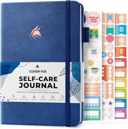 Clever Fox Self-Care Journal – Daily Reflection Notebook – Mental Health & Personal Development Planner, Meditation & Mood Log, A5 (Turquoise)