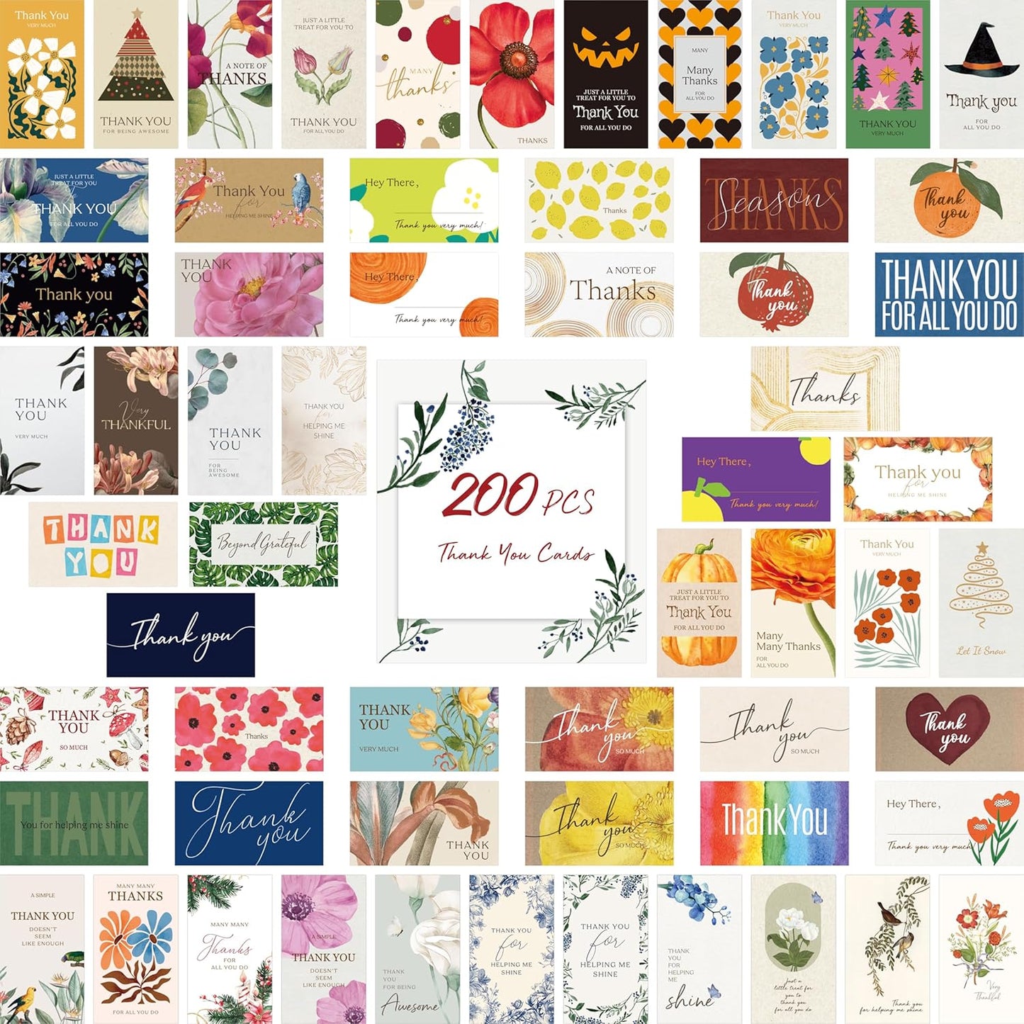 Gethelud 200 PCS Positive Affirmations Cards for Women, 60 Designs Daily Affirmations Cards, Inspirational Motivational Cards Mindfulness Cards Meditation Cards (2” x 3.5”)