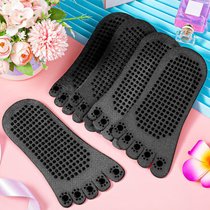 SATINIOR 7 Pairs Yoga Toe Socks with Grip Women Non Slip Sticky Full Toe Socks for Pilates, Ballet, Dance, Barefoot (Multi Colors)