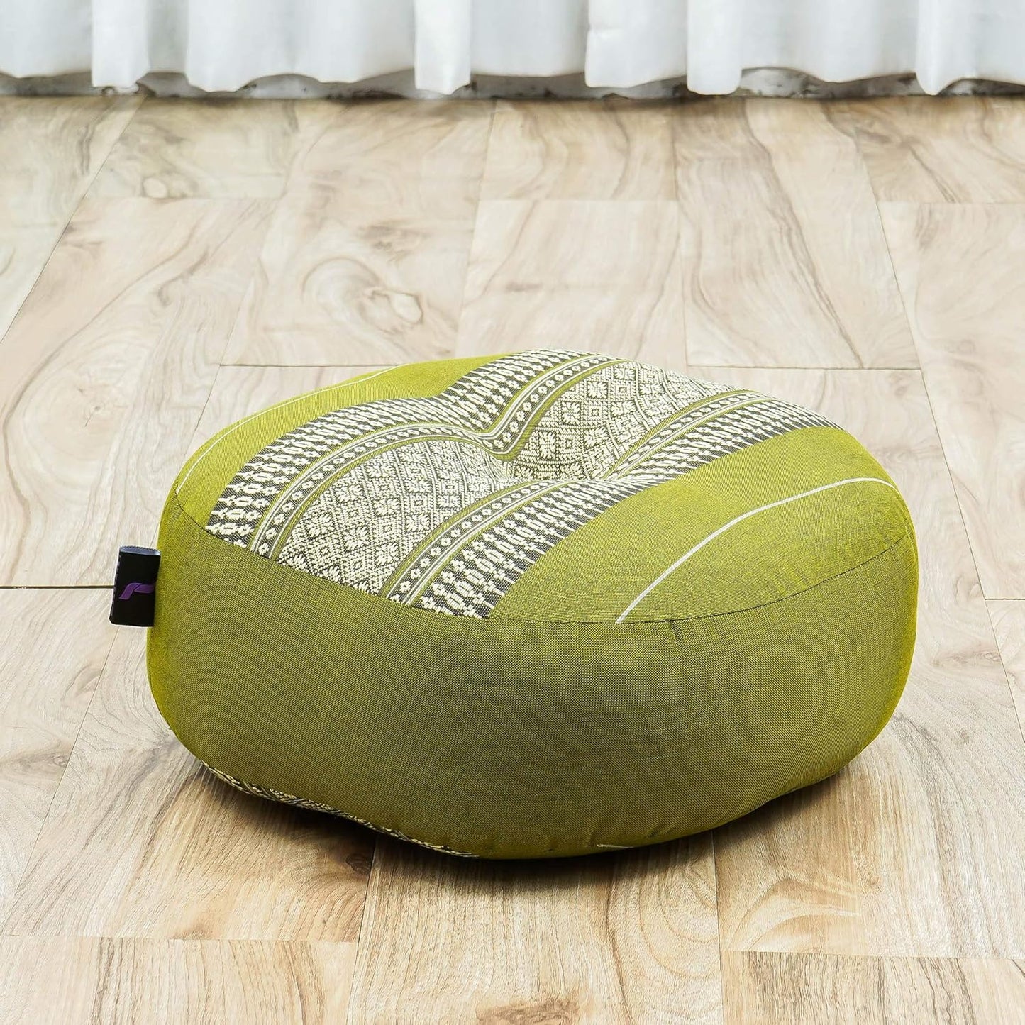 Leewadee Meditation Cushion Set – 1 Small Zafu Yoga Pillow and 1 Small Roll-Up Zabuton Mat Filled with Kapok