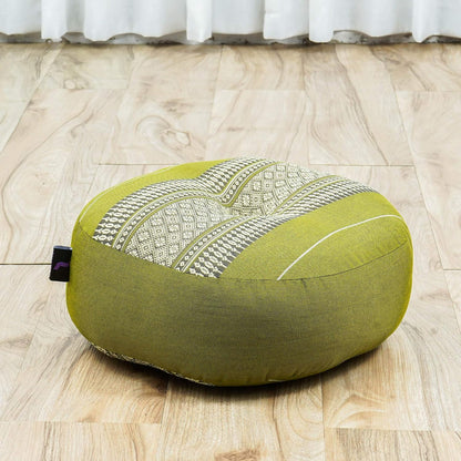 Leewadee Meditation Cushion Set – 1 Small Zafu Yoga Pillow and 1 Small Roll-Up Zabuton Mat Filled with Kapok