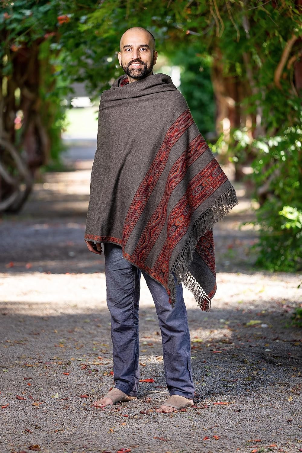 Meditation Shawl or Blanket, Exotic Shawl/Wrap, Oversize Scarf or Stole. Unisex