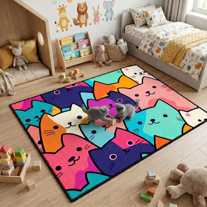 Black Girl Area Rug for Bedroom African American Rugs for Room Princess Carpet Kids Rugs for Bedroom African Girls Carpet for Living Room Teen Girls Yoga Mats, Pink, 4'×5'