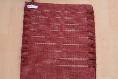 Jaipur Art & Rugs Cotton Yoga Rug - Eco-Friendly Hand-Woven Thick Mat (24”x72”x5mm) for Everyday Fitness at Home - Comfortable & Extra-Long - Colors B