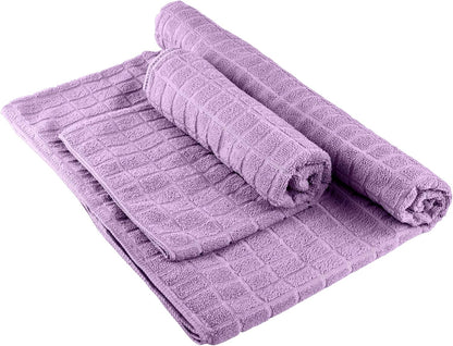 Yoga Mat Towel and Gym Towel Set - 2-Piece Non Slip Set for Hot Yoga, Pilates, and Gym - 72” x 24” Sweat Absorbent and Quick Drying Blanket with Corner Pockets for Mats by Wakeman (Gray)