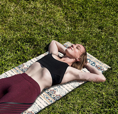 nuveti Yoga Mat Print Extra Thick TPE Non Slip Fitness Exercise Mat with Carrying Bag,72"x24" Extra Thick 6MM Exercise & Workout Mat for Yoga, Pilates Fitness and Floor Exercises - Colors B