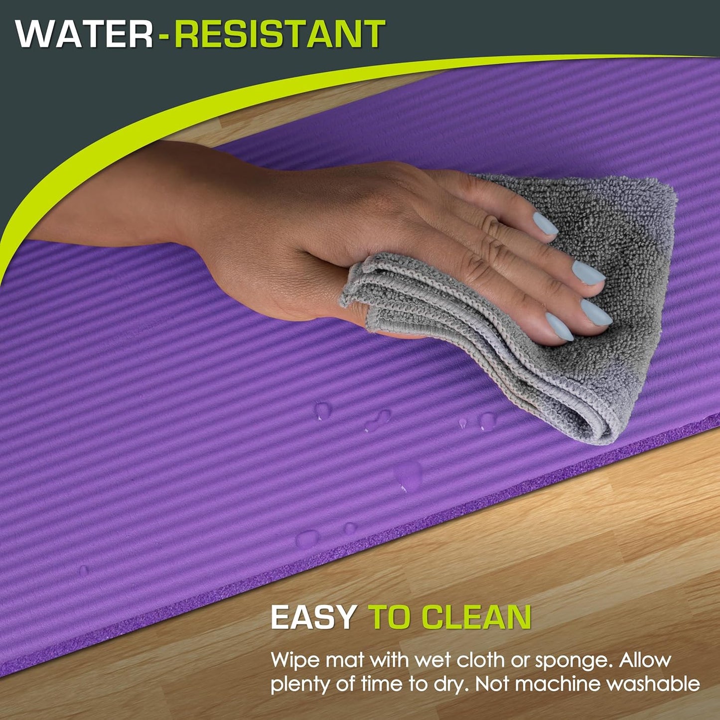 ProsourceFit Extra Thick Yoga Knee Pad and Elbow Cushion 15mm (5/8”) Fits Standard Mats for Pain Free Joints in Yoga, Pilates, Floor Workouts