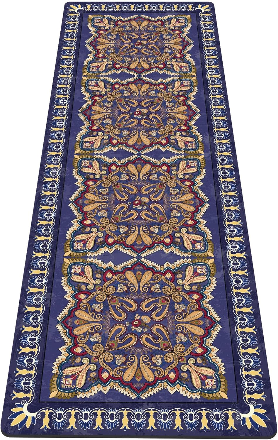 nuveti Yoga Mat Print Extra Thick TPE Non Slip Fitness Exercise Mat with Carrying Bag,72"x24" Extra Thick 6MM Exercise & Workout Mat for Yoga, Pilates Fitness and Floor Exercises - Colors B