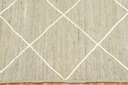 Heavy Material Hand Braided Jute 3x5 Natural Jute Beige Multi Geometric Design Hand Woven Rug Flatweave Area Carpet Indoor Outdoor Rugs for Kitchen Garden Yoga Mat - Colors A