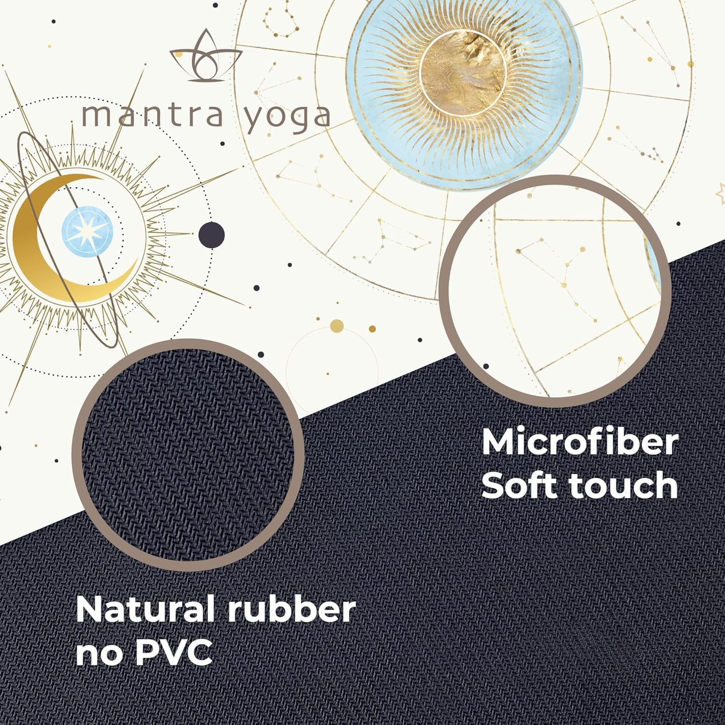 Mantra Yoga Travel PRO 1.5mm with Knee Pad - Foldable Fitness & Exercise Mat with Bag | Lightweight, Compact & Eco-Friendly | Non-Slip & Washable | For All Types of Yoga | 72" L x 24" W | 2.6 lbs