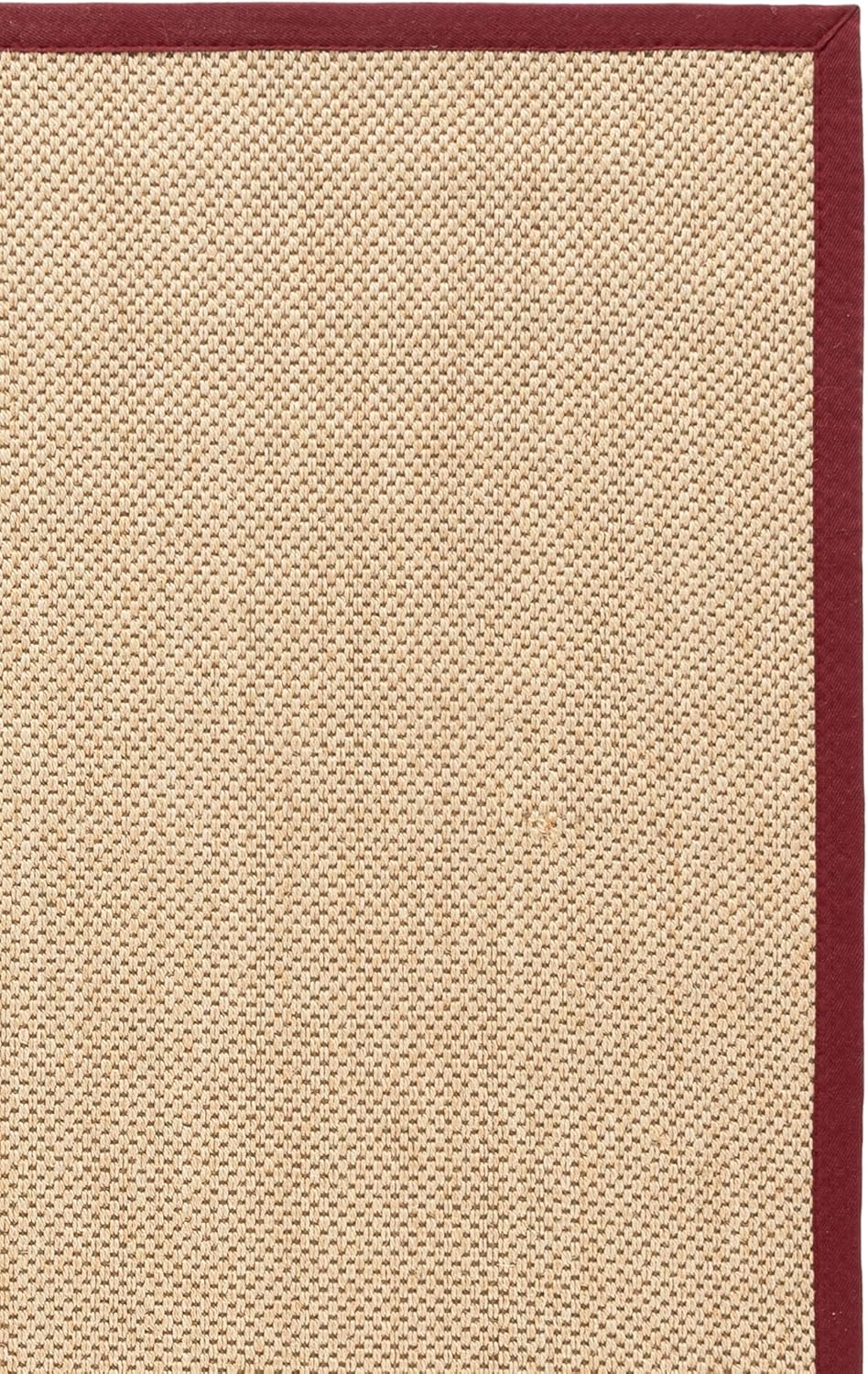 SAFAVIEH Area Rug 11x15 - Natural Fiber Collection - Large - Maize & Linen Color, Sisal, Woven Design with Border (NF141B) - Colors A