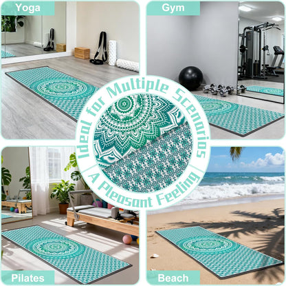 Yoga Towel,Absorbent Yoga Mat Towel for Hot Yoga Non Slip,Stylish Prints,Ideal for Workouts,Hot Yoga,Bikram,Pilates Equipment,72 x 27 in,Gradient Mandala
