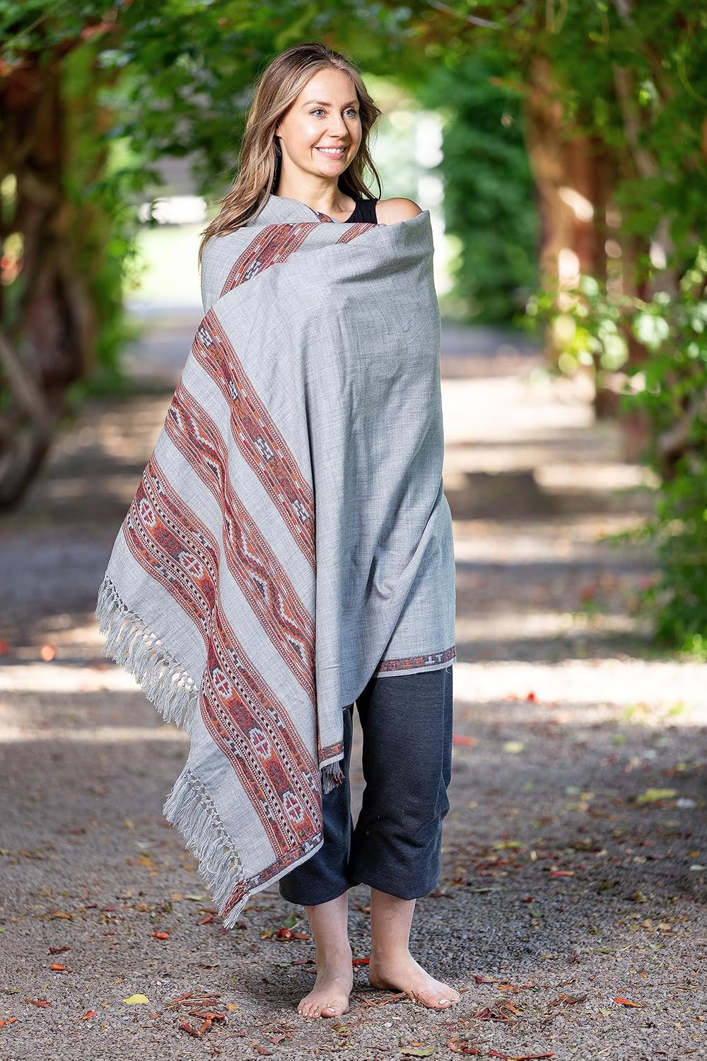 Meditation Shawl or Blanket, Exotic Shawl/Wrap, Oversize Scarf or Stole. Unisex