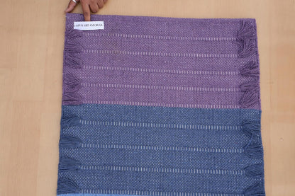 Jaipur Art & Rugs Cotton Yoga Rug - Eco-Friendly Hand-Woven Thick Mat (24”x72”x5mm) for Everyday Fitness at Home - Comfortable & Extra-Long - Colors B