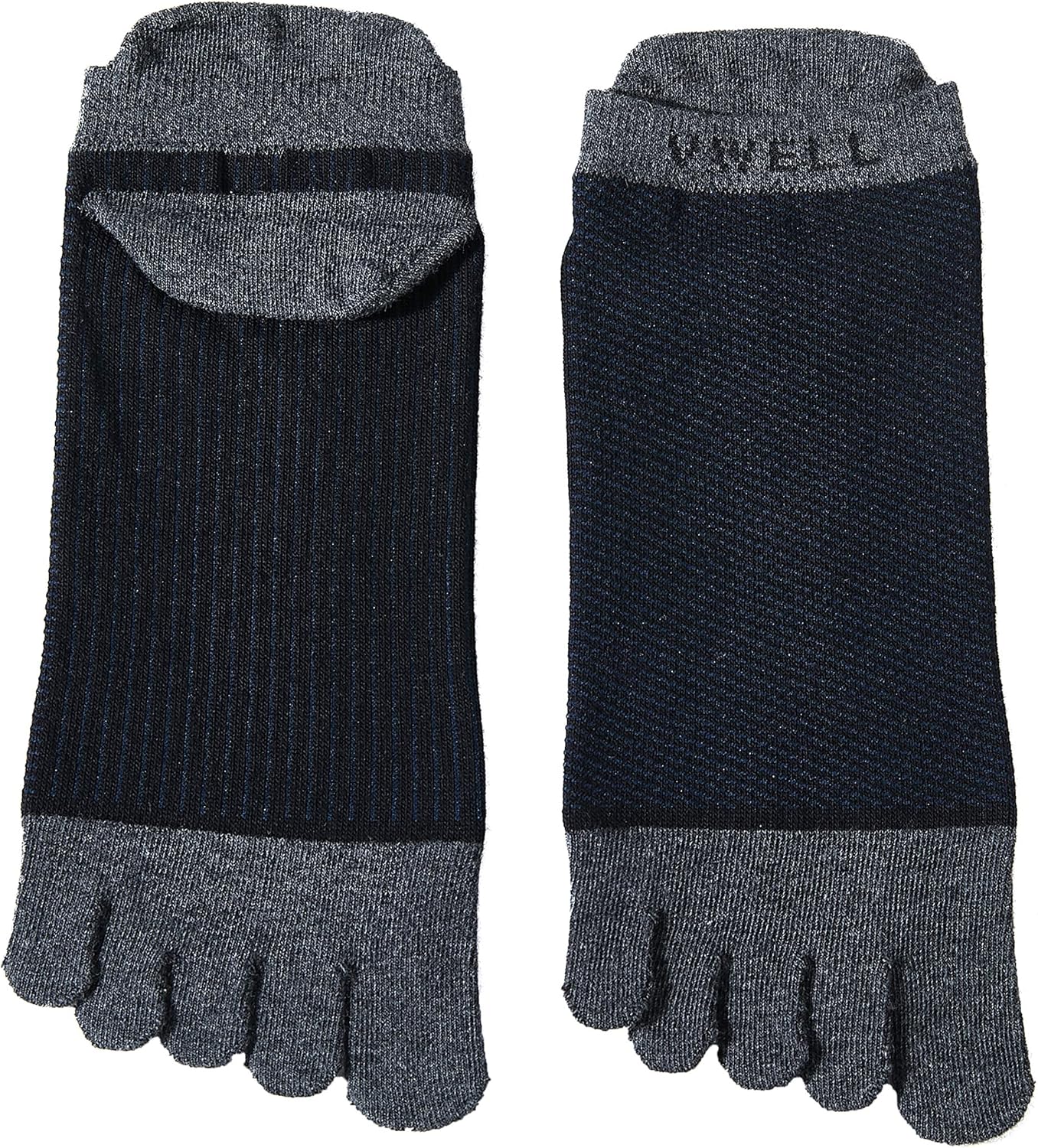 VWELL Cotton Toe Socks Five Finger Socks No Show Crew Athletic Running Socks 4 Pairs,Size 7-11