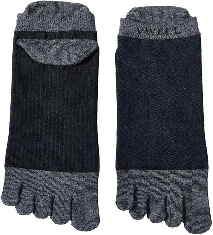 VWELL Cotton Toe Socks Five Finger Socks No Show Crew Athletic Running Socks 4 Pairs,Size 7-11