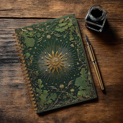 Journaling Notebooks for Women, Lotus Notebook -Meditation Yoga Spiritual Inspirational Planner Notebook Journal Gifts, A5 Spiral Journal Notebook Office Supplies Gifts for Women Birthday Christmas (Golden)