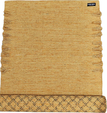 Indian Handmade100 % Organic Anti Skid Multi Colour Cotton Yoga Mat - Eco-Friendly Hand-Woven Rug - Non-Slip & Thick (24”x72”x5mm) for Hot yoga & Everyday Fitness at Home - Comfortable & Foldable Extra-Long Mat
