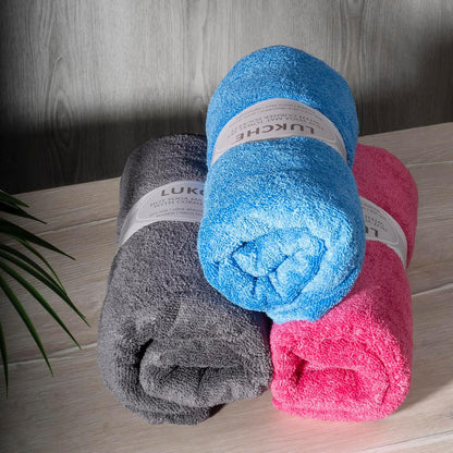 Yoga Towel, Non Slip Hot Yoga Mat Towel with Corner Pockets, Sized 25"x73", 100% Microfiber Sweat Absorbent, Perfect for Hot Yoga, Bikram, Pilates and Yoga Mats (Blue)